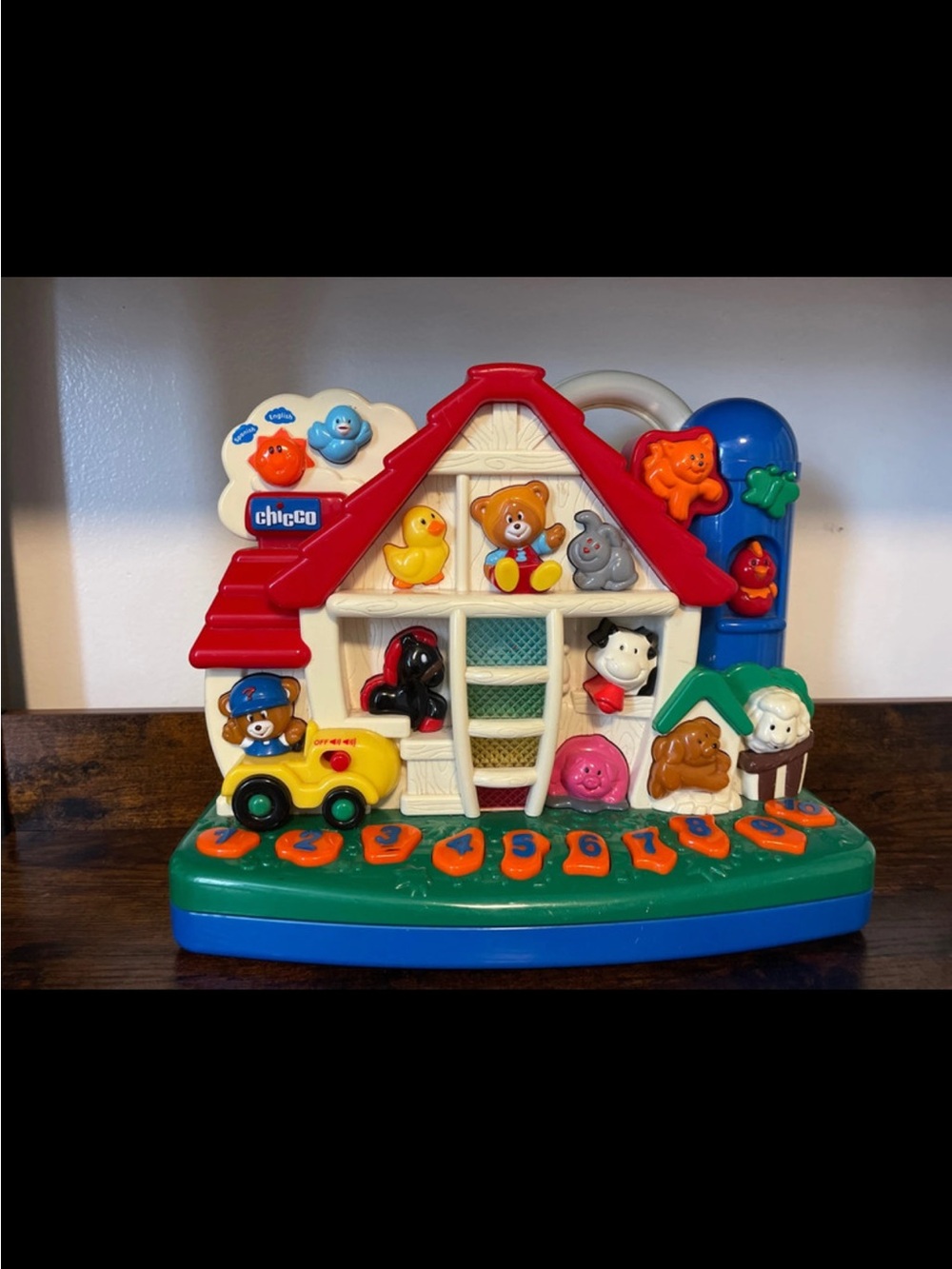 chic Red & Multicolor Farmhouse Activity Center